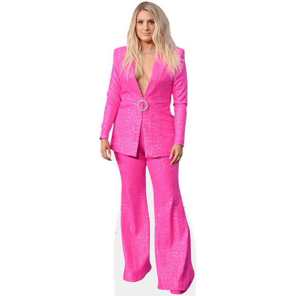 Meghan Trainor (Pink Suit) Mini Cardboard Cutout Standee