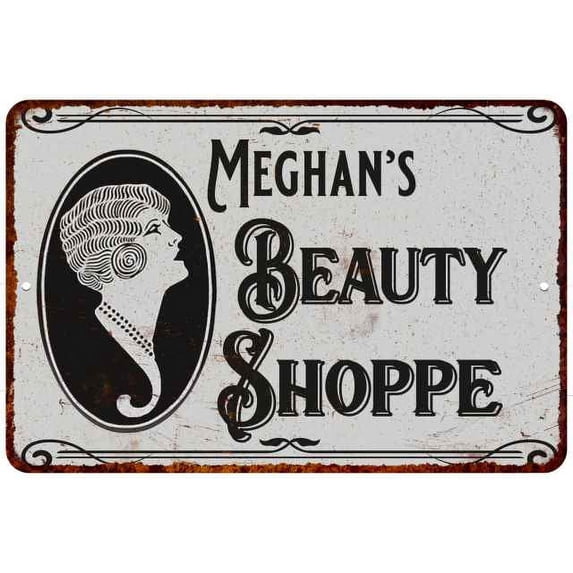 Meghan's Beauty Shoppe Chic Sign Vintage Decor 8x12 Metal Sign 208120021443