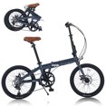 thumbnail image 1 of Meghna 20 inch Folding Bike City Bicycle for Adult Foldable Frame Aluminum Alloy Unisex Navy, 1 of 7