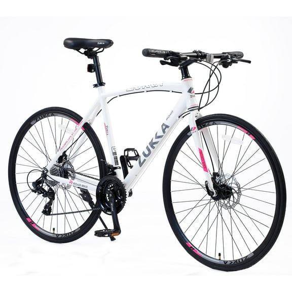 Meghna 24 Speed Hybrid Bike Disc Brake 700C Road Bike for Men Women's City Bicycle White