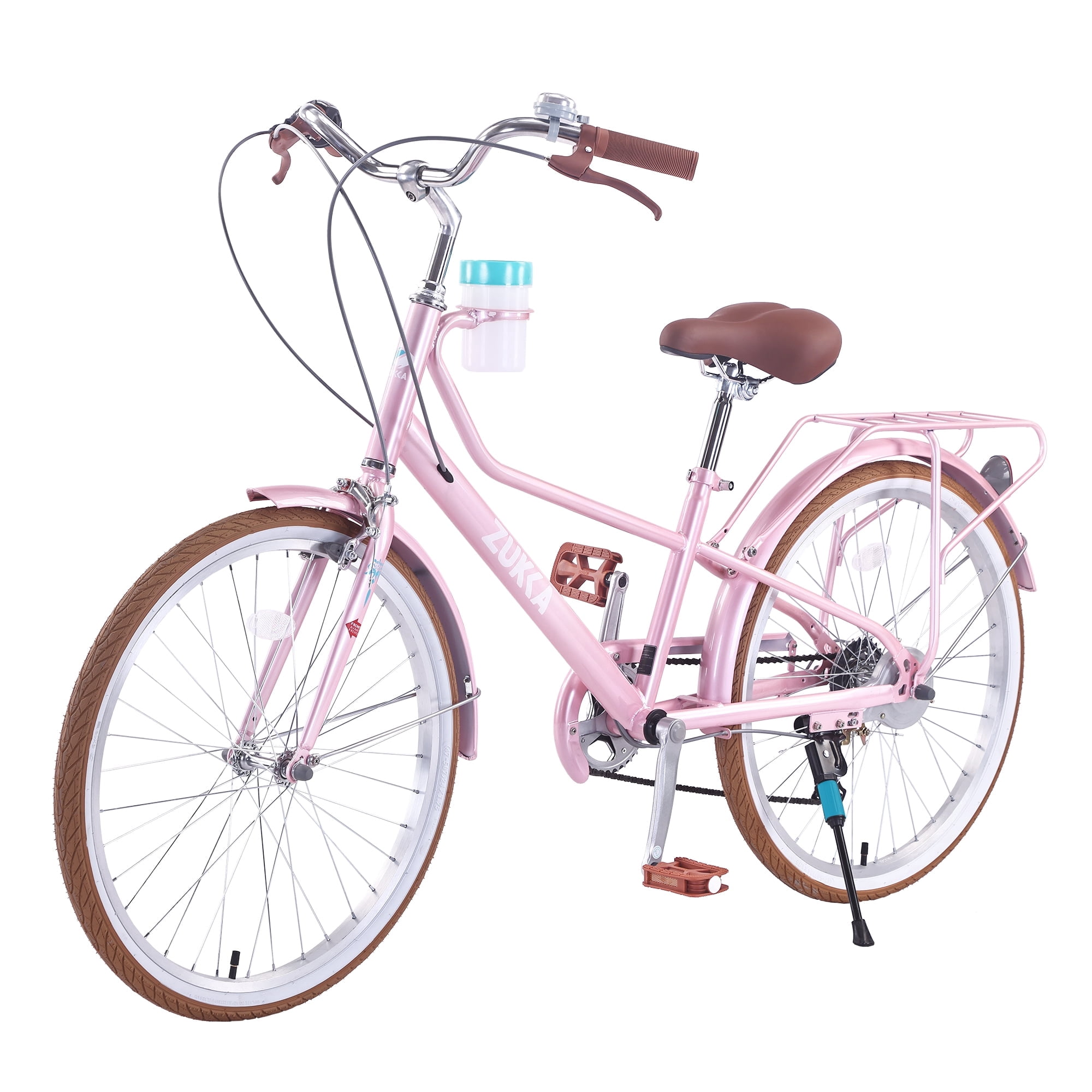 Zukka 26 inch Ladies Cruiser Bike, 7 Speed Steel Frame Bicycle
