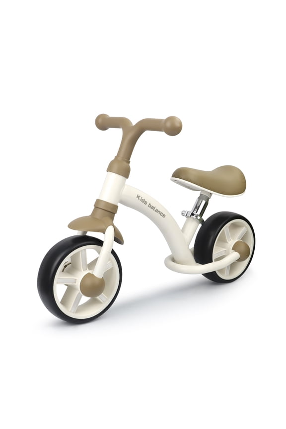 8 inch Balance Bike for Kids Toys Toddler Bike No Pedal for 2-5 Years Old with Footrest Lightweight Khaki