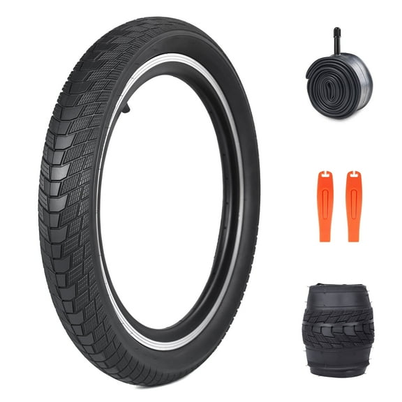 Meghna Bike Tire 20x2.4 inch Tire Foldable Replacement All-terrain Heavy Duty 1 Pack with Inner Tubes for BMX Mountain Bike