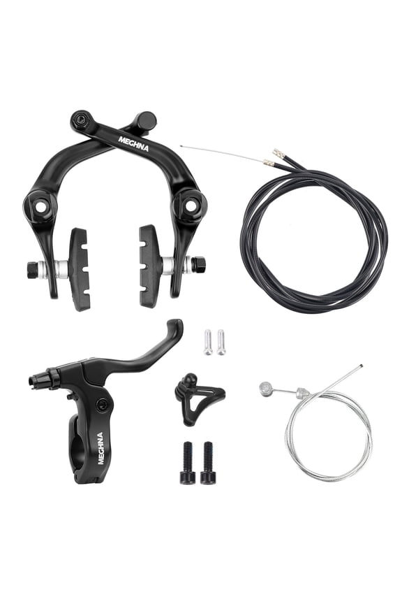 Bike U-Brakes Set Right Brake Lever with Rear Cable Brake Pads Rim Brake for 22.2 mm Handlebar Suitable for BMX Bicycle