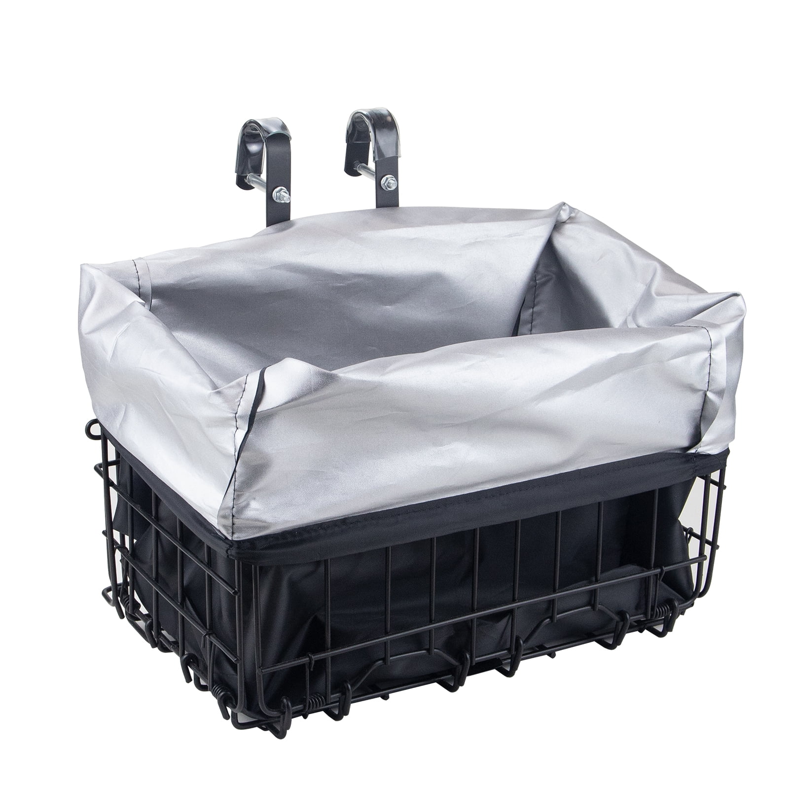 Meghna Front Bike Baskets Upgraded with Bag Black Metal Detachable and