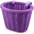 thumbnail image 1 of Meghna Kids Bike Basket Purple Woven for Kids Bike Handlebar Bike or Scooter, 1 of 8