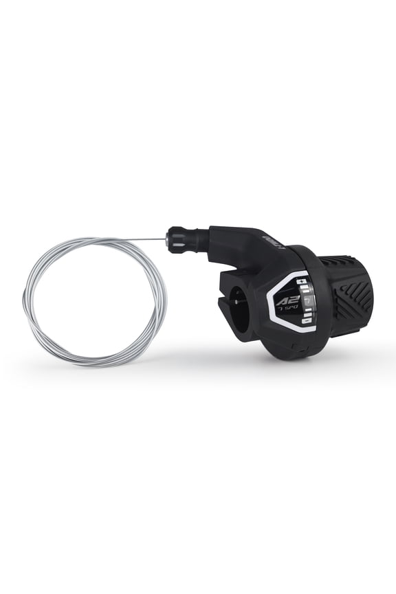 Bike Shifter Lever 7 Speed Twist Grip Gear with Window Display Shift Cable for Mountain Bike Cruiser Bike