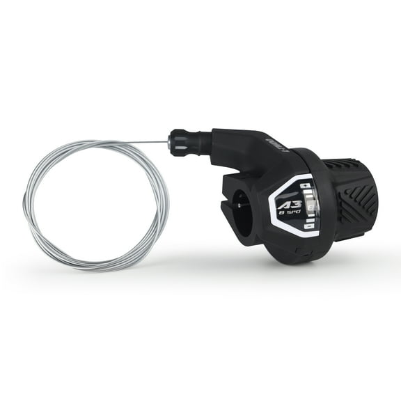 Meghna Bike Shifter Lever 8 Speed Twist Grip Gear with Window Display Shift Cable for Mountain Bike Cruiser Bike