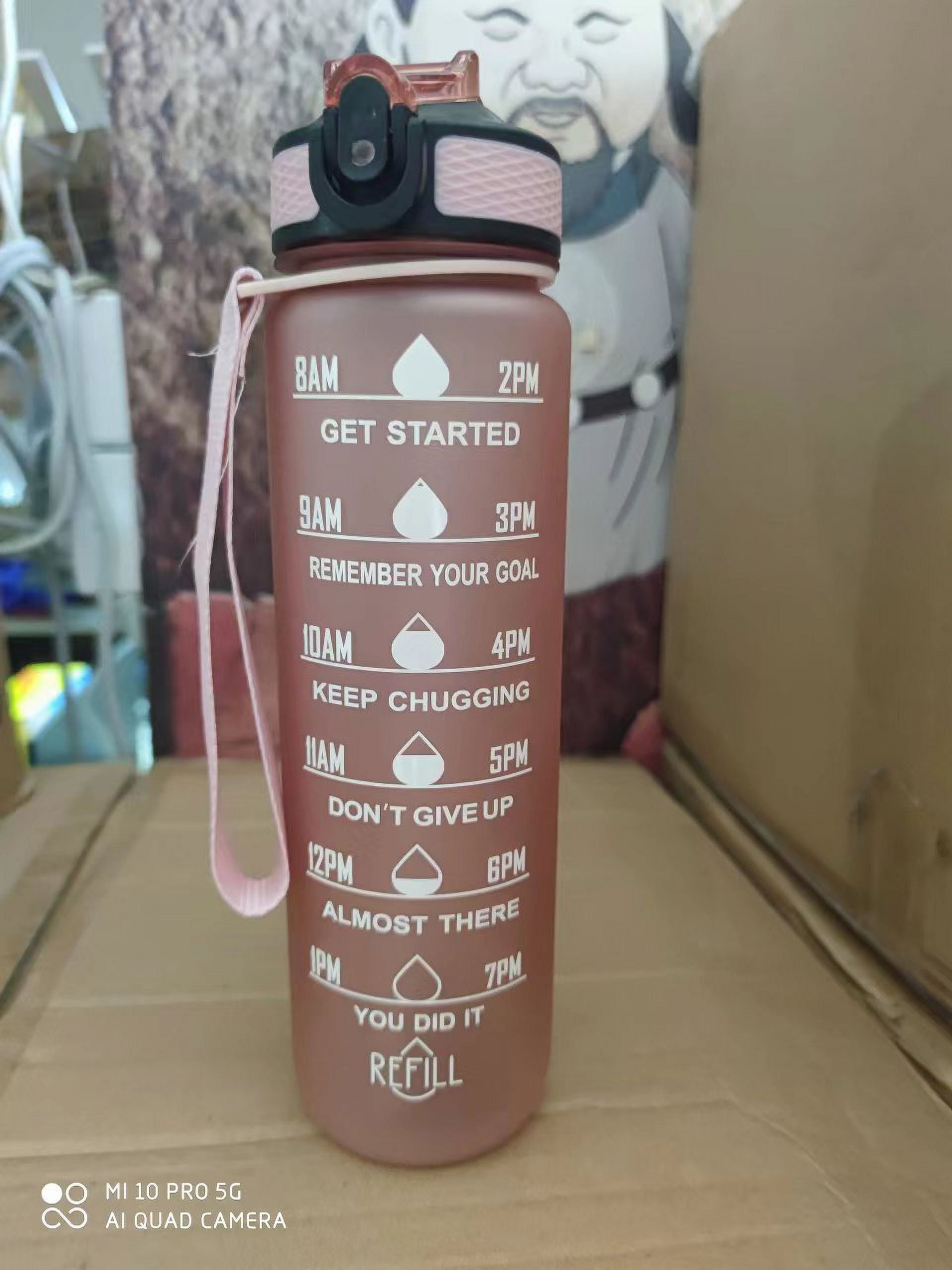 Megngio 1000ml bounce kettle gradient water Cup portable scale straw