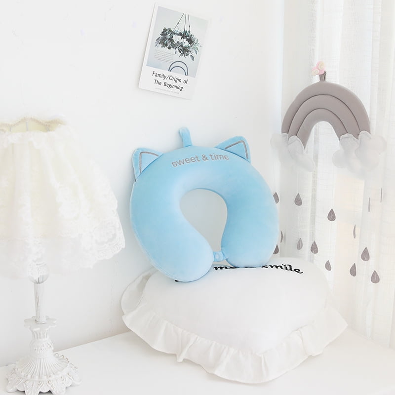 Megngio Cat ears memory foam Ushaped pillow slow rebound car neck