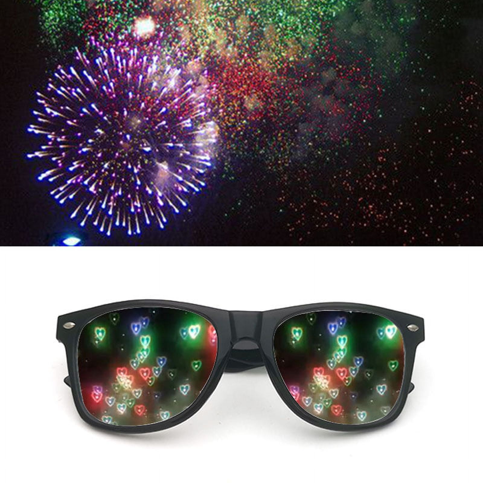 Megngio Fireworks glasses diffraction love special effects optical glasses ball light show
