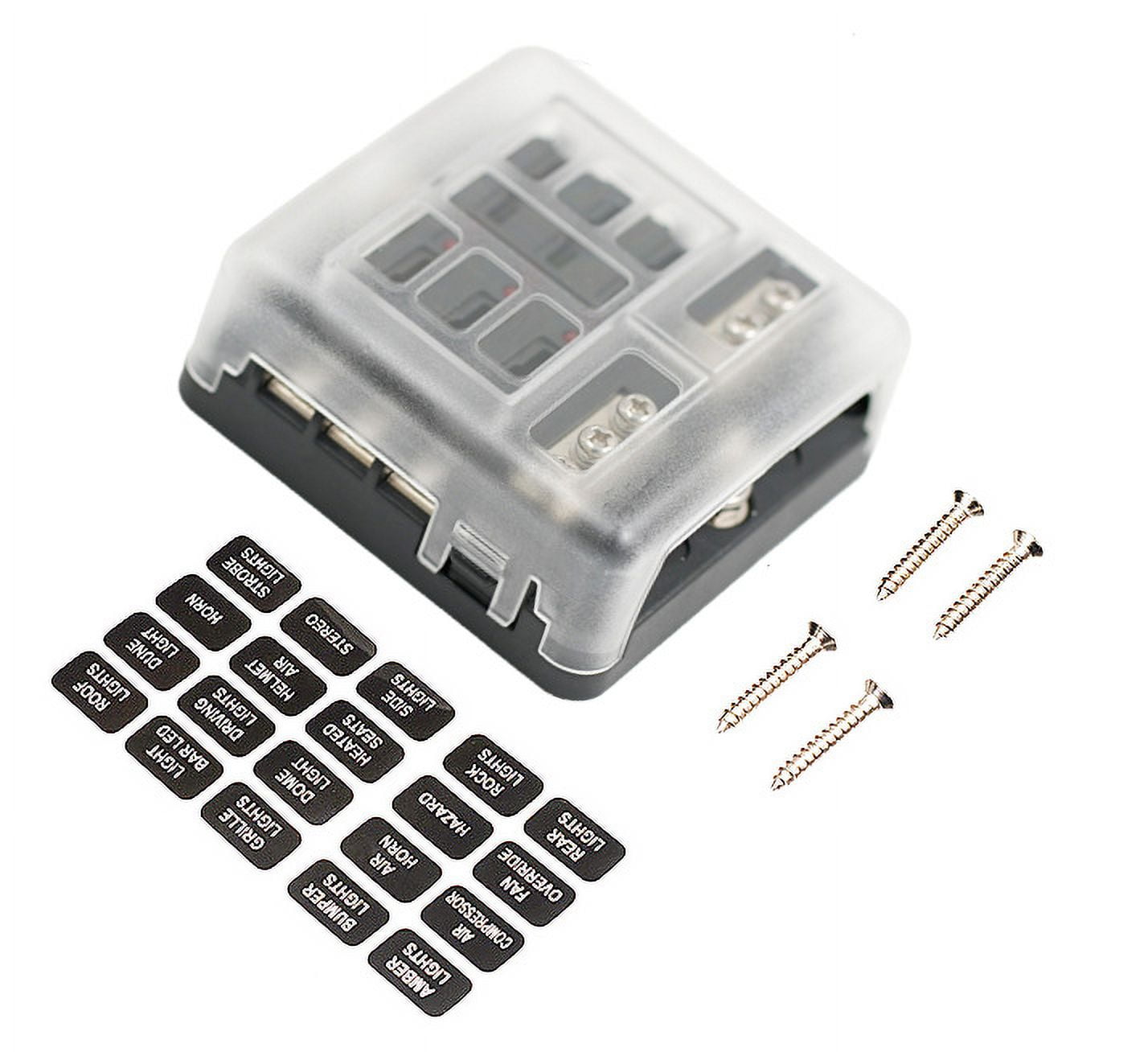 Megngio Vehicle and ship multichannel Fuse Box with positive and