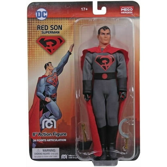 Mego - Mego DC Heroes Red Son Superman Px 8" Action Figure, Mego, Gifts