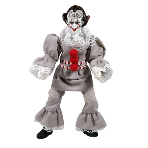 Mego Poseable IT Pennywise Action Figure 8-Inch, Collectible, Ages 12+, Multicolor
