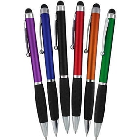 Mego Stylus, Ballpoint Pen, Assorted Ink Colors, 6 Count, 6 Pack