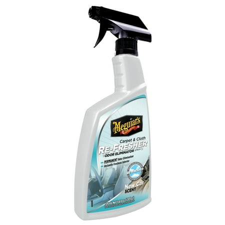 Meguiar's Carpet & Cloth Re-Fresher Odor Eliminator Spray, Fresh New Car Scent, G180724, 24 oz