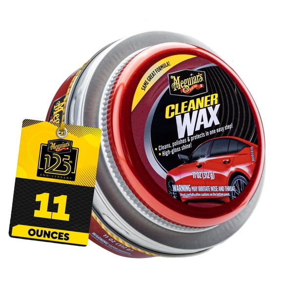 Meguiar's Cleaner Wax - Paste Wax Cleans, Shines and Protects in One Easy Step - A1214, 11 oz