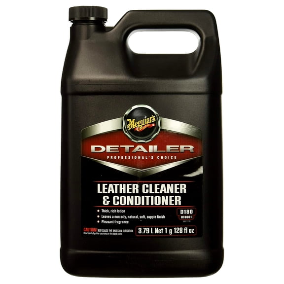 Meguiar?s D18001 Leather Cleaner & Conditioner Cleans and Restores for Supple Leather Finish, 1 gallon