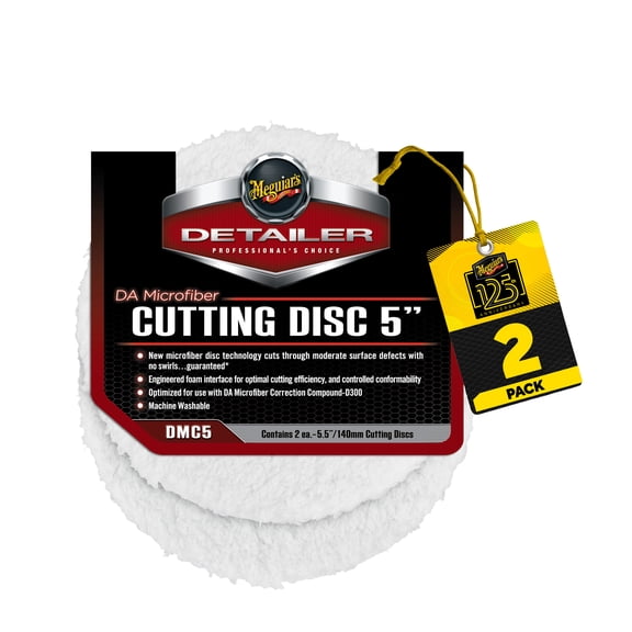 Meguiar's DA Microfiber Cutting Disc - 5 Inch, DMC5, 2 Pack