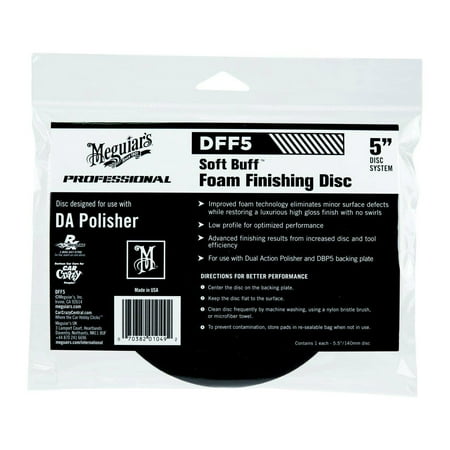 Meguiar's 5-Inch Soft Buff DA Foam Finishing Disc for Dual Action Polisher, 1 Pack, DFF5
