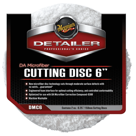 Meguiar's DMC6 Microfiber Cutting Disc, 1 pound, 6 inches, 2 Discs per Pack