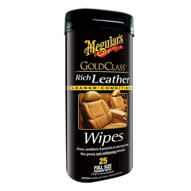Meguiar's G10900 Conditioner Wipes Automotive Cleaners, 25 Piece