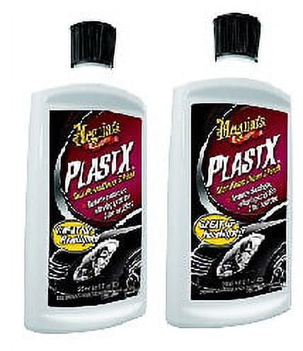 Meguiar's PlastX Clear Plastic Cleaner & Polish - 10 Fluid Ounces Bundle  with Supreme Shine 4 Foam Applicator Pads - 4 Pack