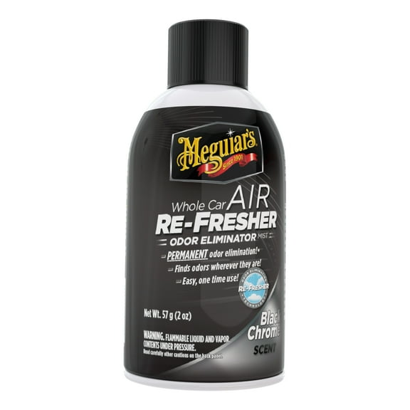 Meguiar's G181302 Whole Car Air Re-Fresher Odor Eliminator Mist, Black Chrome Scent, 2 oz
