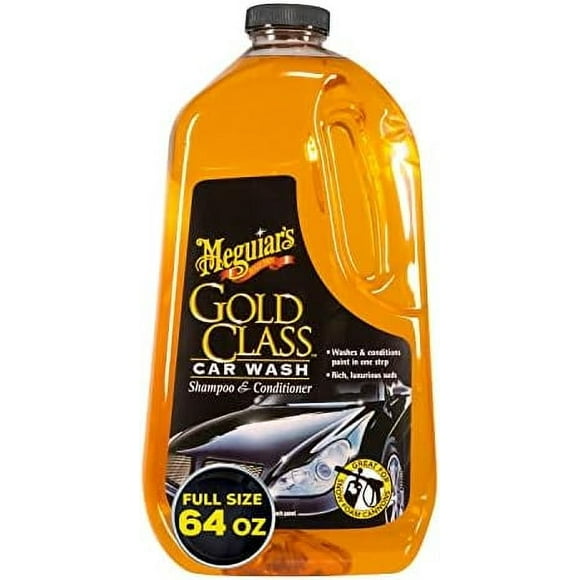 Meguiar's Gold Class Car Wash - Get Professional Results in a Foam Cannon or as a Bucket Wash - Get a Clean and Glossy Finish That's Safe for All Paint Types - 64 Oz
