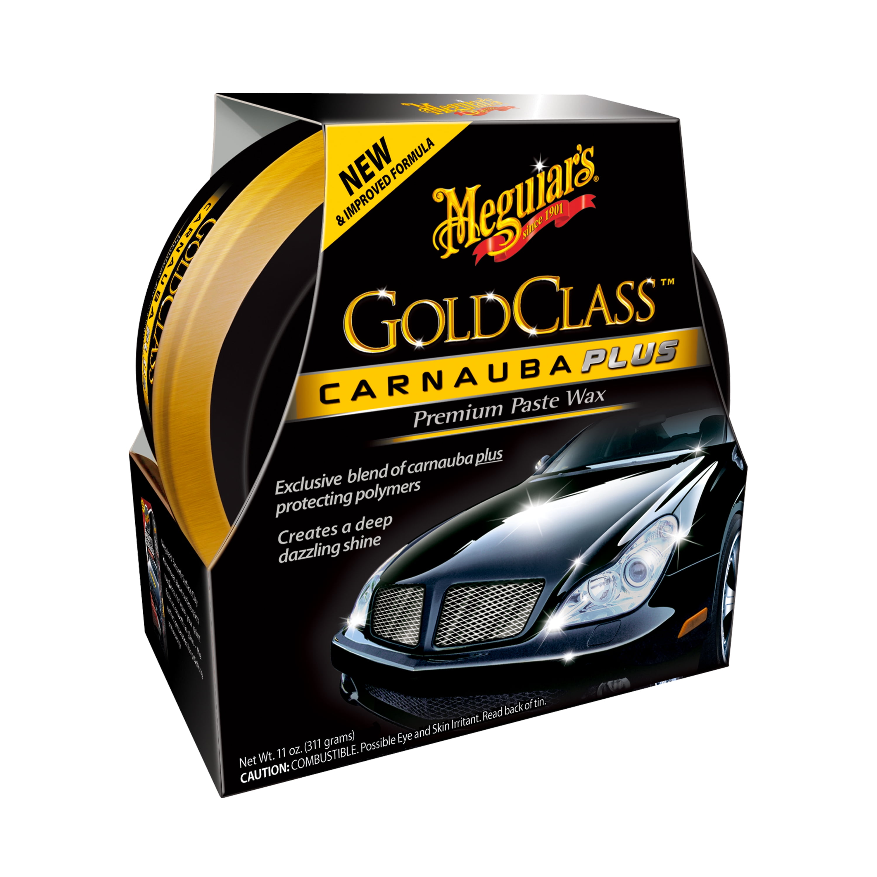 Meguiar's Gold Class Carnauba Plus Premium Paste Wax, G7014J, 11 oz