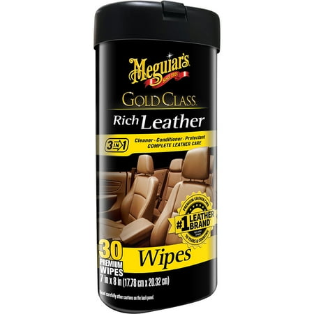 Meguiar's Gold Class™ Rich Leather Cleaner & Conditioner Wipes | Bundle of 10