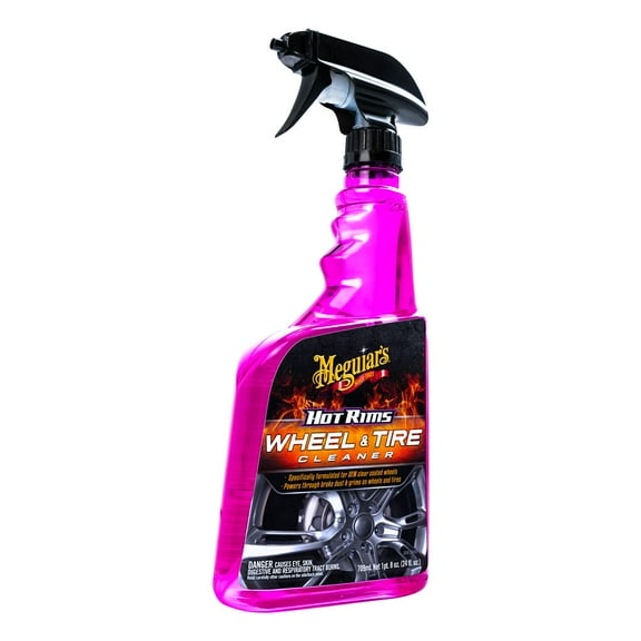 Meguiar's Hot Rims Wheel and Tire Cleaner, G9524, 24 oz, Spray