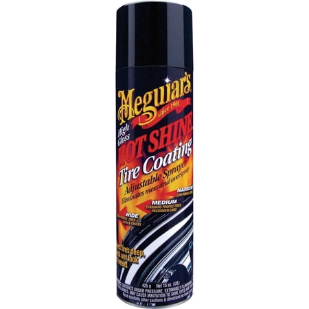 Meguiar's Hot Shine Tire Cleaner Spray - High Gloss Tire Coating - 15 oz.