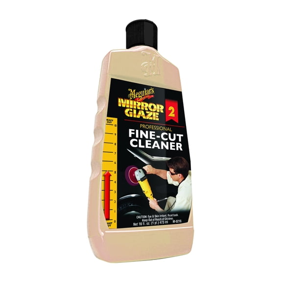 Meguiar's M02 Mirror Glaze Fine-Cut Cleaner, M0216, 16 oz, 1 Bottle