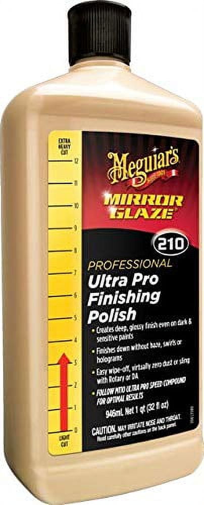 Meguiar's M210 Mirror Glaze Ultra Pro Finishing Polish  For a Deep, Glossy Finish - M21032, 32 oz