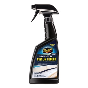 Meguiar's M5716 Marine/RV Vinyl & Rubber Cleaner & Protectant, Boat Vinyl Cleaner & Protectant, Revitalize Plastic and Rubber with an Easy-to-Use Non-Greasy Formula, 16 Fl Oz Spray Bottle