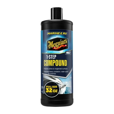 Meguiar's M6732, Multicolor Metal 32 fl oz, Meguiar's M67 Marine/RV One Step Compound for Recreational Vehicle Exterior, 1 Piece 1 Pack