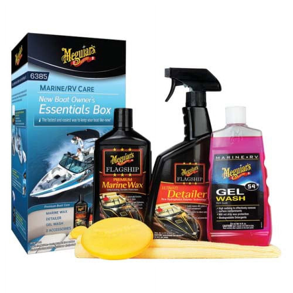 Meguiar's New Boat Owners Kit Wash Wax Spray Cleaner Boat Marine