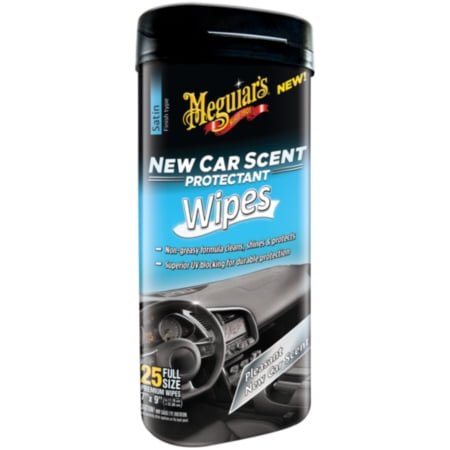 Meguiar's New Car Scent Protectant Wipes, G4200, 30 Count