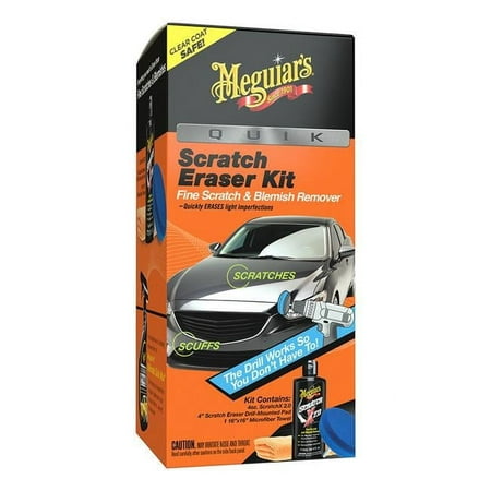 Meguiar's Quik Scratch Eraser Kit, Automotive Cleaners, 1 lb, 3 Pieces