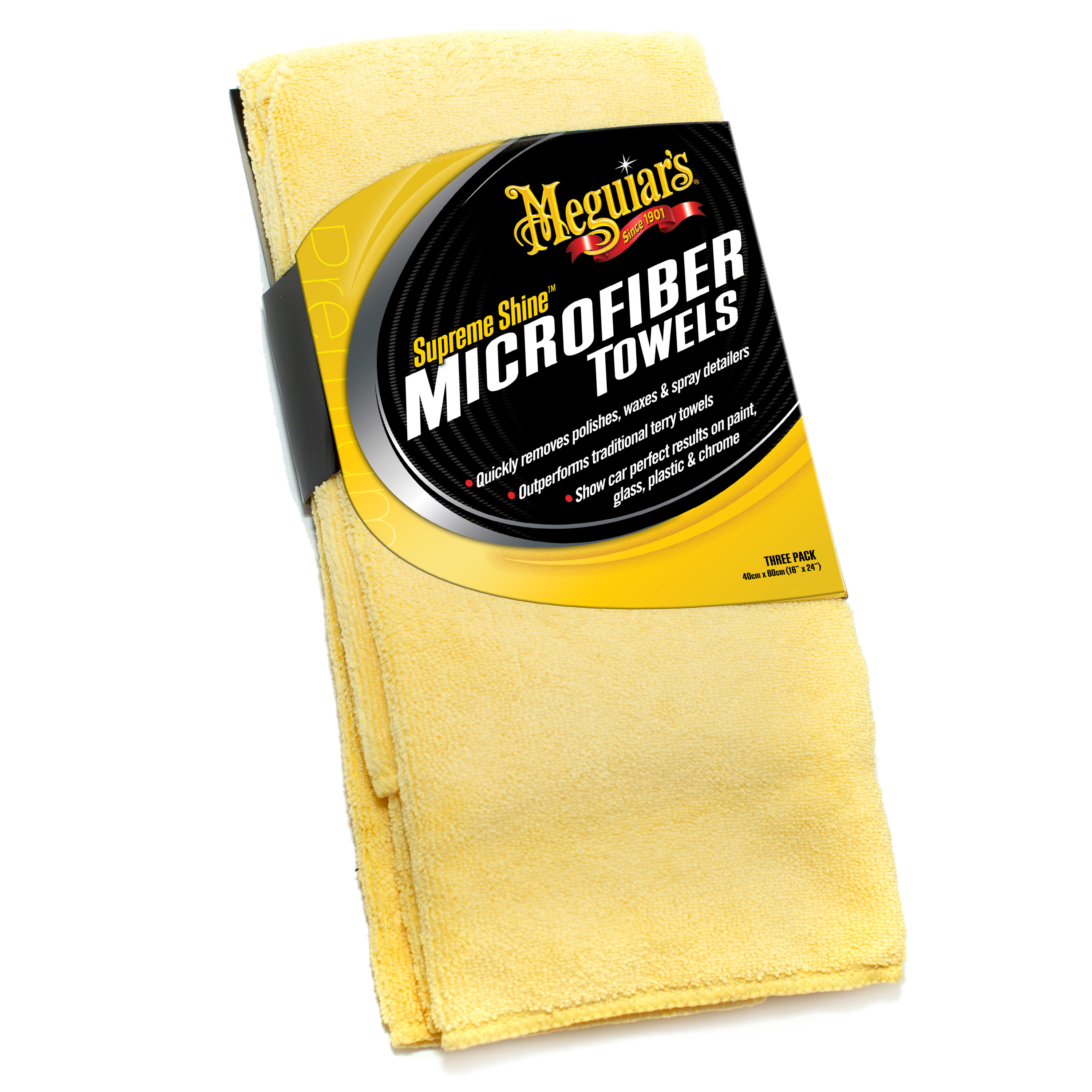 Meguiar's Supreme Shine Microfiber Towels, X2020, Pack of 3 - image 1 of 11