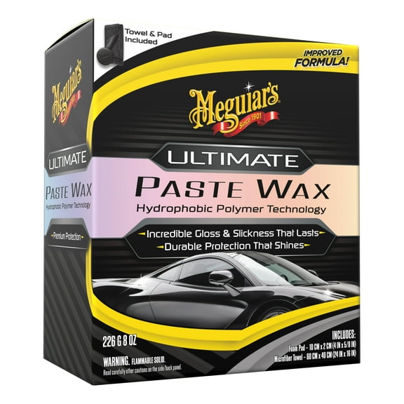 Meguiar's Ultimate Paste Wax Long-Lasting Easy to Use Synthetic Wax, G210608, 8 oz