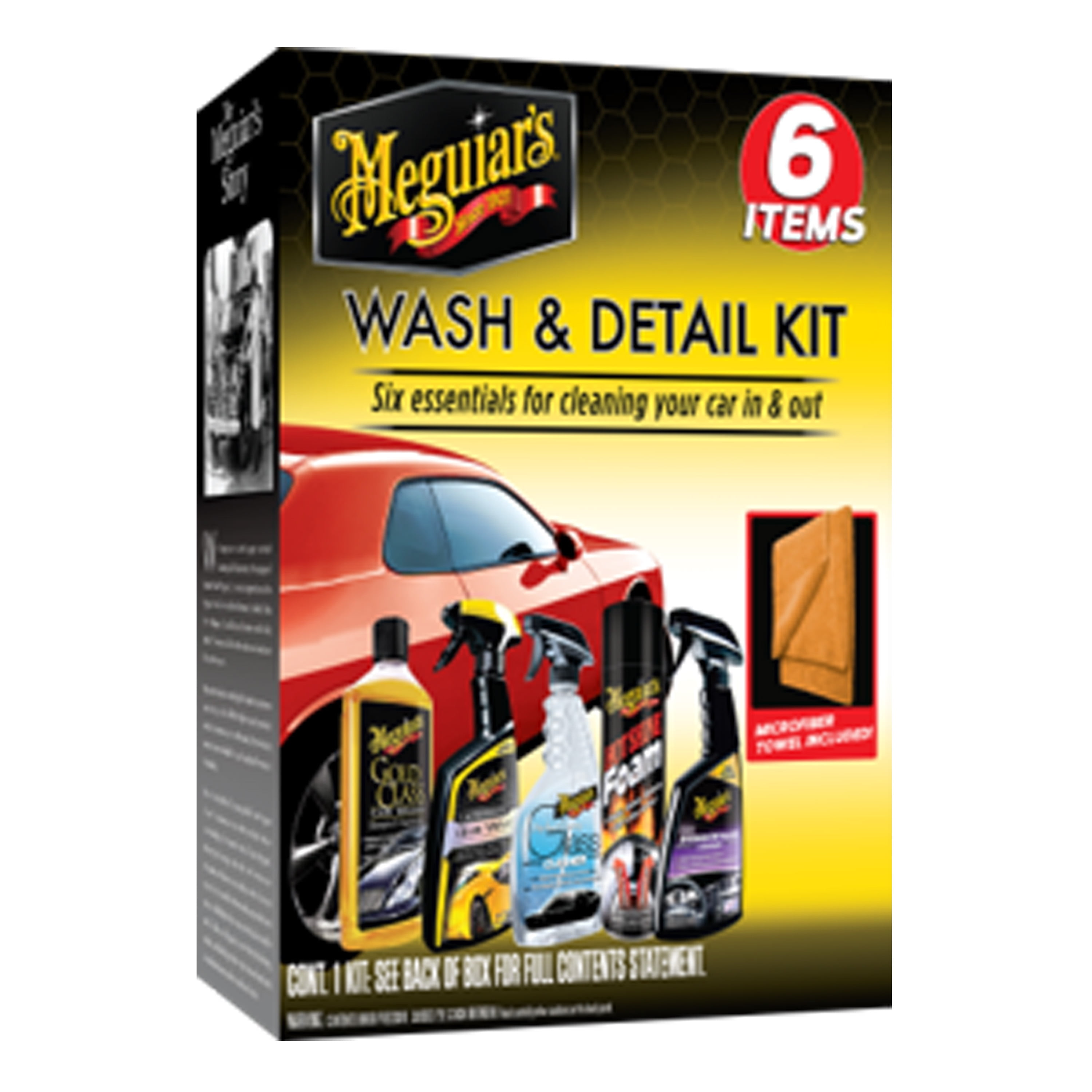 8PCS CAR WASH KIT Meguiar's G55012 Wash & Wax Car Interior