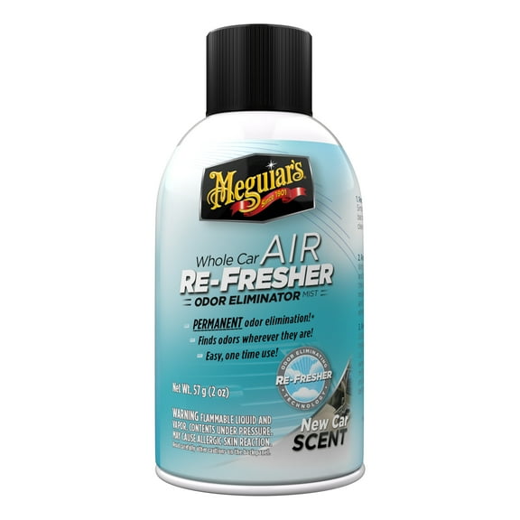 Meguiar's Whole Car Air Re-Fresher Odor Eliminator Mist, New Car Scent, G16402, 2 oz