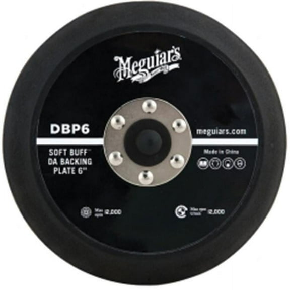 Meguiars DBP6 6 in. Soft Buff Dual Action Polisher Backing Plate with 0.83 in. - 24 Spindle