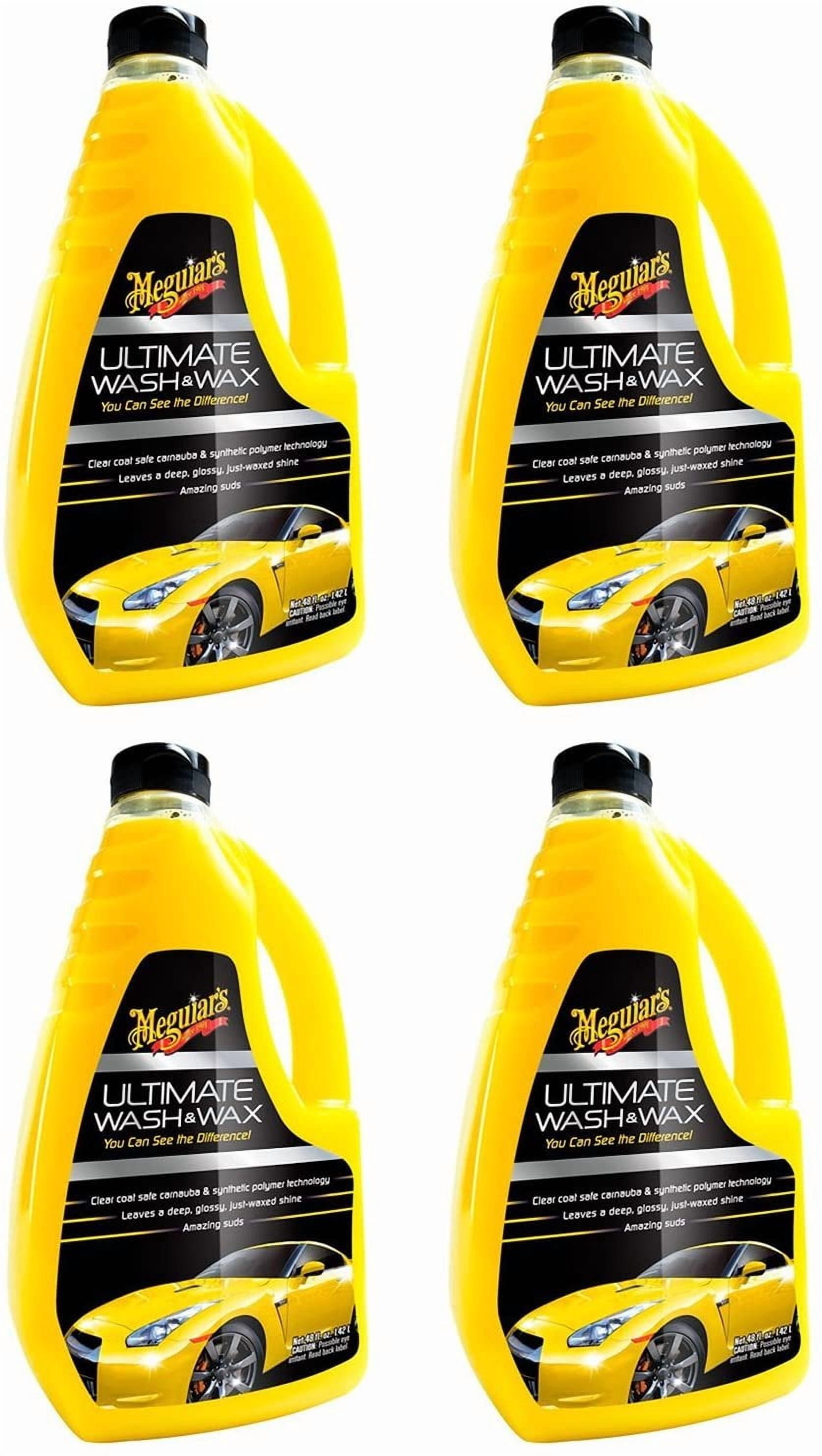 Meguiar's Ultimate Wash and Wax - Easy Clean, Gloss Shine - 4 Units, 48 oz Liquid  Residential Use, Standard Application