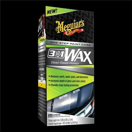 Meguiars MGG-191016 16 oz 3-in-1 Wax with Applicator Pad