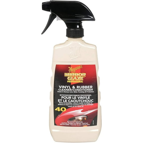 Meguiars MGL-M4016 Mirror Glaze Vinyl & Rubber Cleaner & Conditioner, 16 Oz.