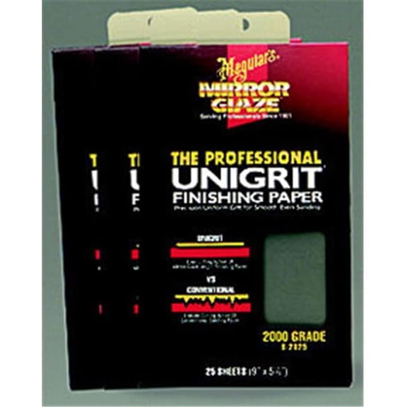 Meguiars S1525 Unigrit Finishing Paper - 1500-Grit- 25 Sheets