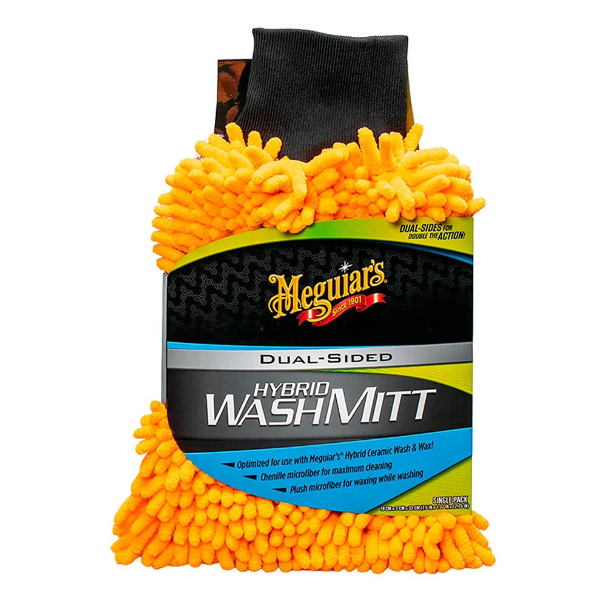 Meguiars X210200EU Hybrid Microfibre Wash Mitt, Black